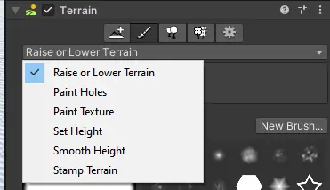 Terrain Tools tab